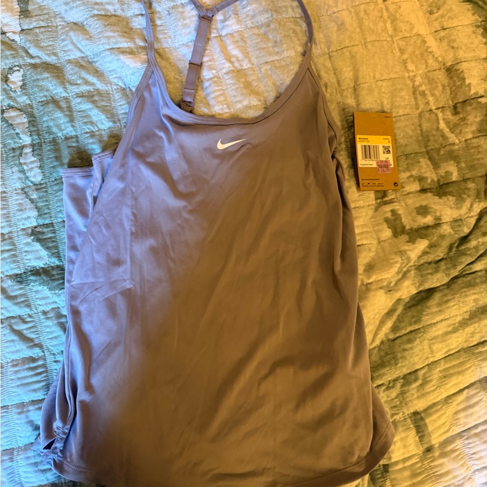 Nike Lavender Dri-FIT Tank Top with Black Swoosh